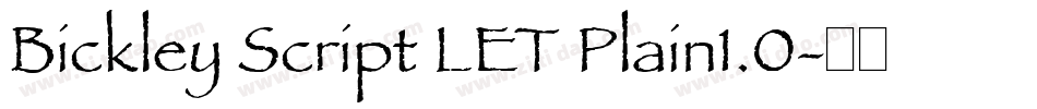 Bickley Script LET Plain1.0字体转换